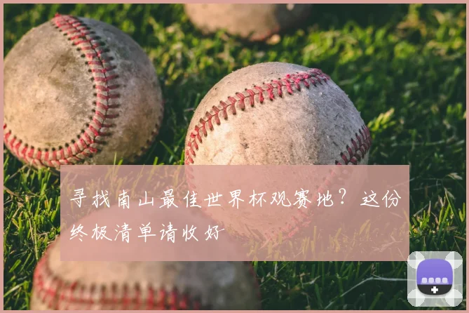 寻找南山最佳世界杯观赛地？这份终极清单请收好